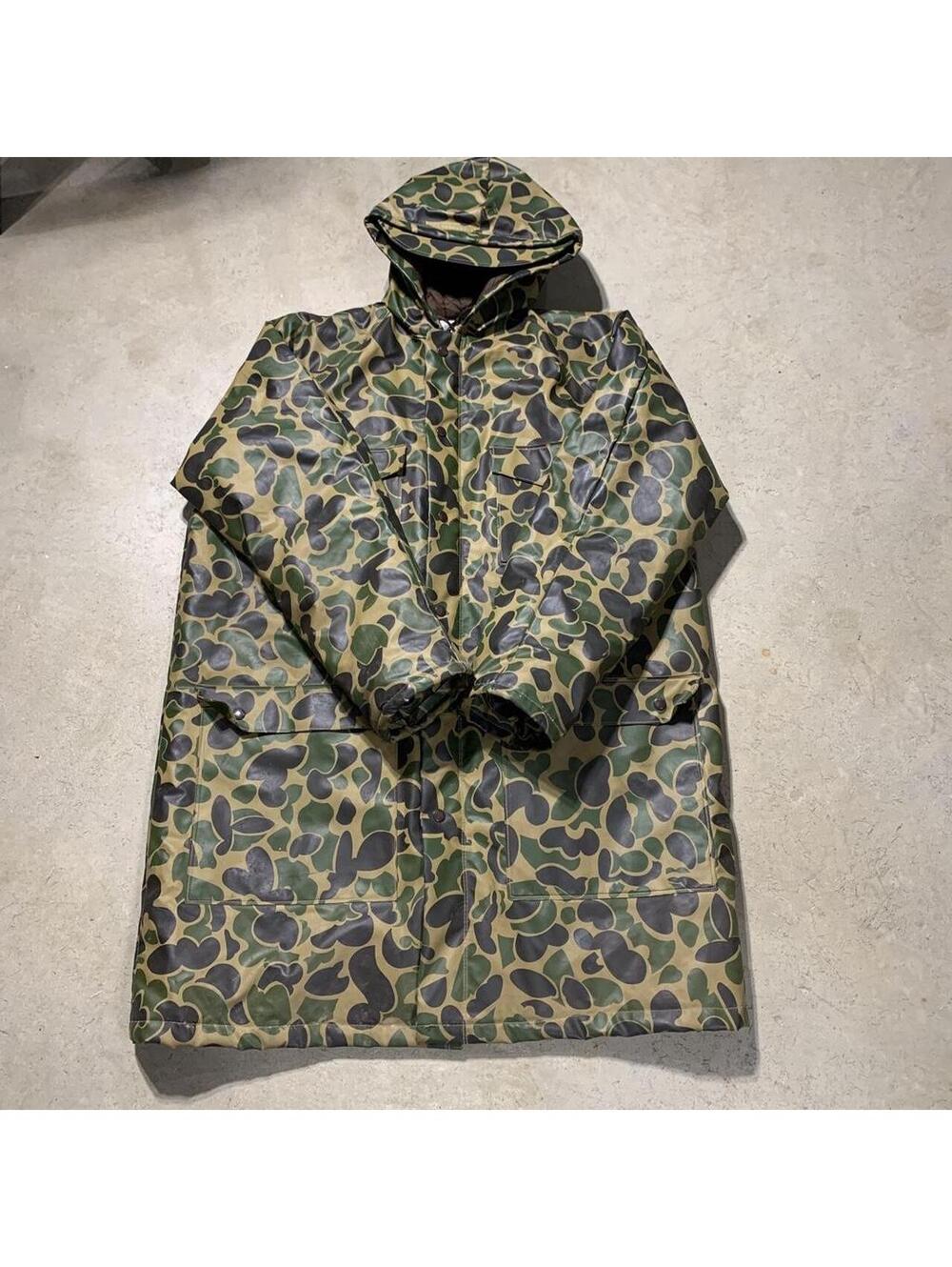 Vintage 80s Stormcoat Duck Camo Hunting Coat Mens L Insulated Waterproof
